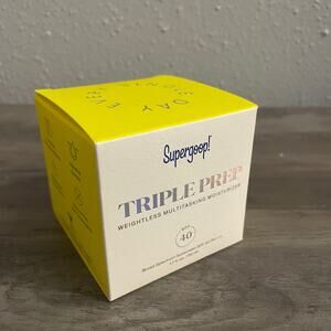NIB Supergoop Triple Prep Weightless Multi-tasking Moisturizer SPF 40 NEW!